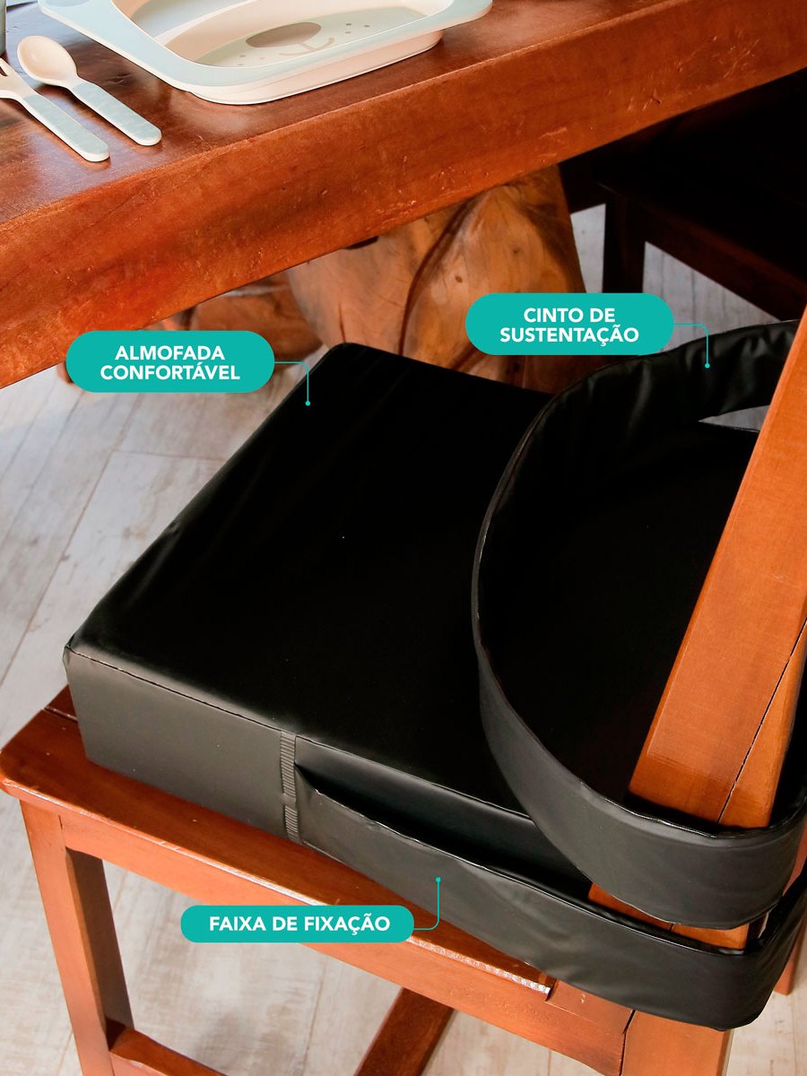 Assento/Almofada Elevação Kids: Autonomia e Conforto para seu Filho à Mesa