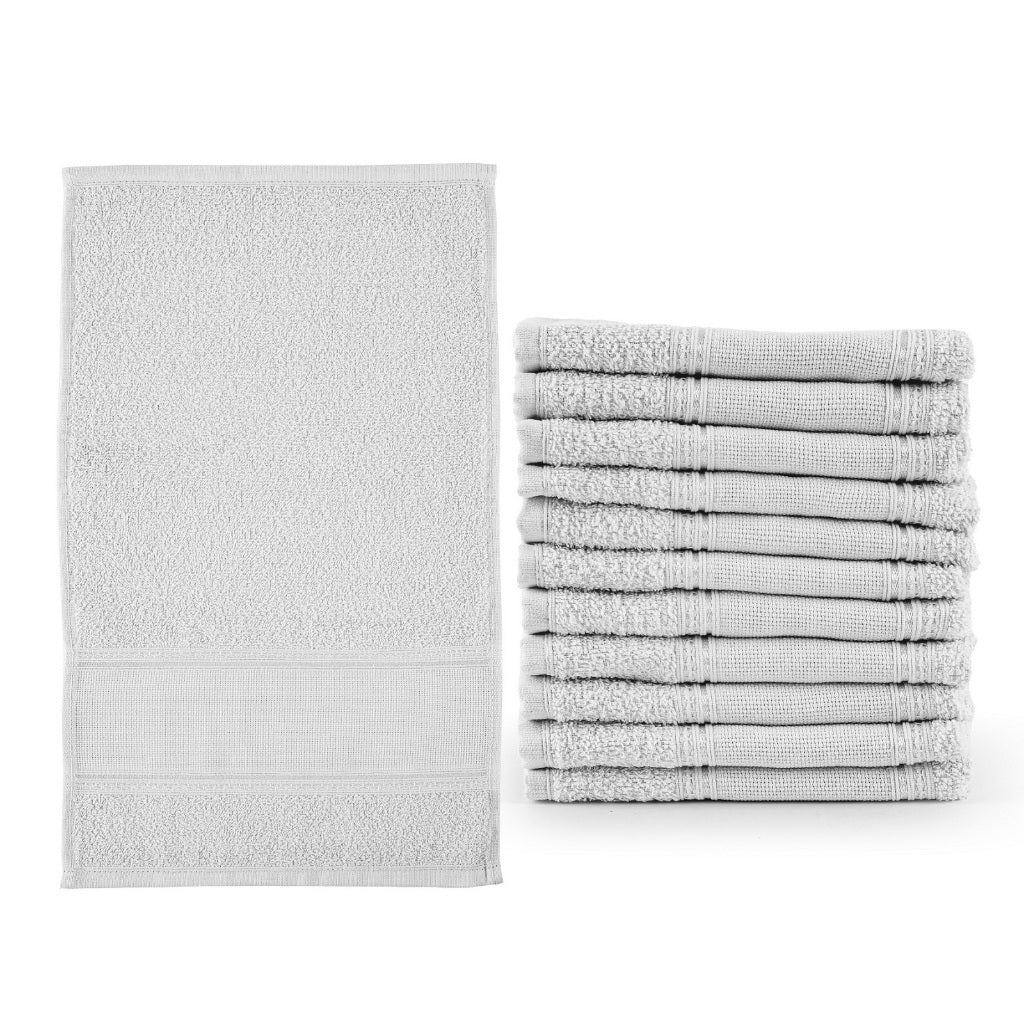 Kit 12 Pçs Toalha de Lavabo Social de 30cm X 50cm Material e Composição: 100% Algodão gramatura 310 g/m²