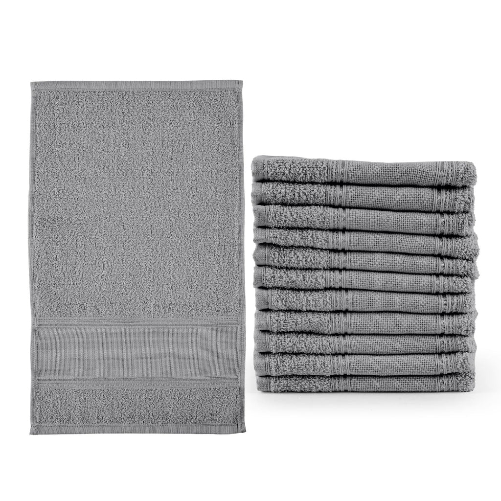 Kit 12 Pçs Toalha de Lavabo Social de 30cm X 50cm Material e Composição: 100% Algodão gramatura 310 g/m²