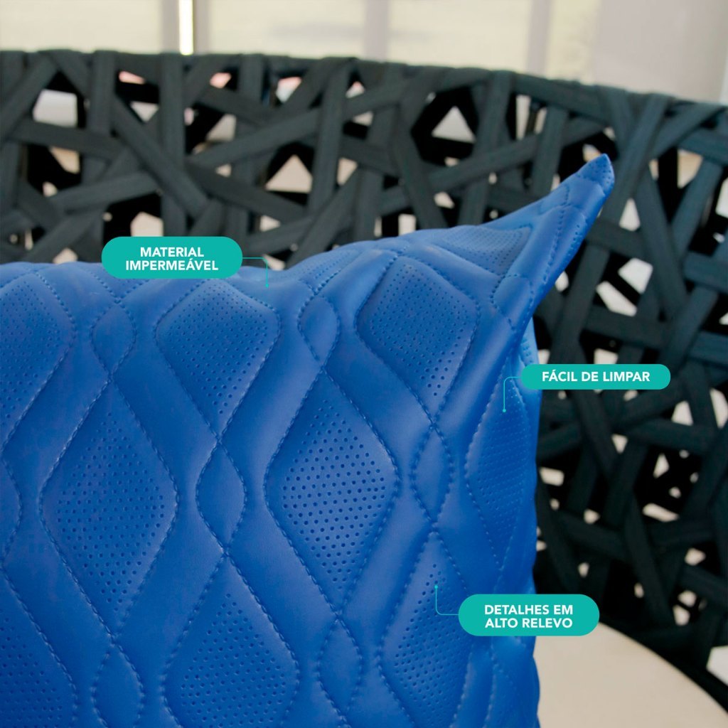 Almofada Decorativa Protetora Premium Impermeável com Zíper e Refil