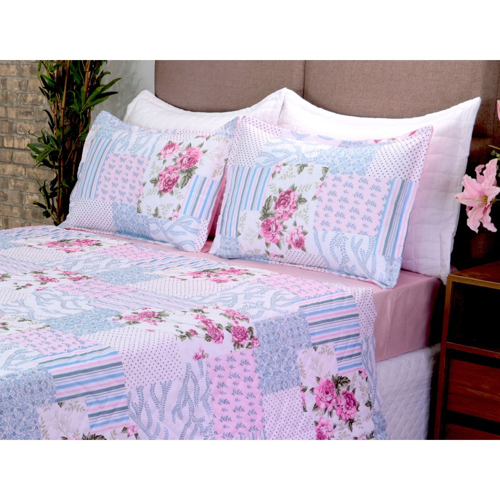 Kit 3 Pçs Cobre Leito Casal Queen Bouti Garden