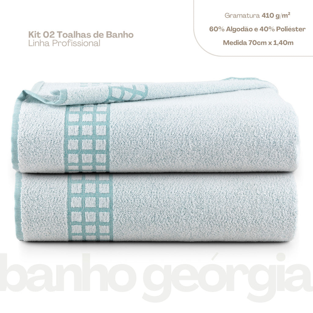 Kit 2 Pçs Toalha de Banho para Praia e Piscina Georgia