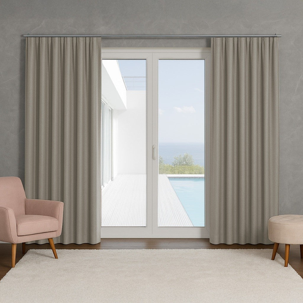 Cortina Basic Blackout Tecido Corta Luz 3,00x2,50m para Trilho Suiço 2m