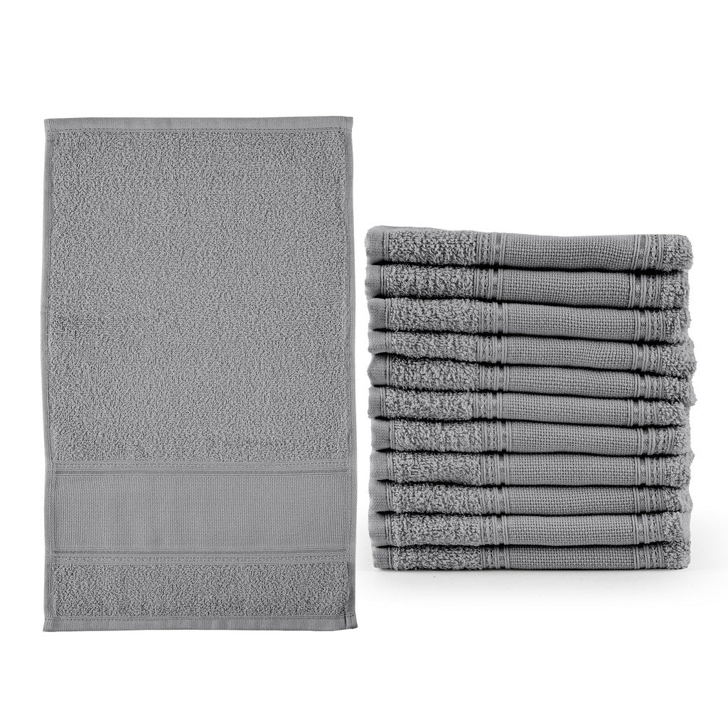 Kit 12 Pçs Toalha de Lavabo Social de 30cm X 50cm Material e Composição: 100% Algodão gramatura 310 g/m²