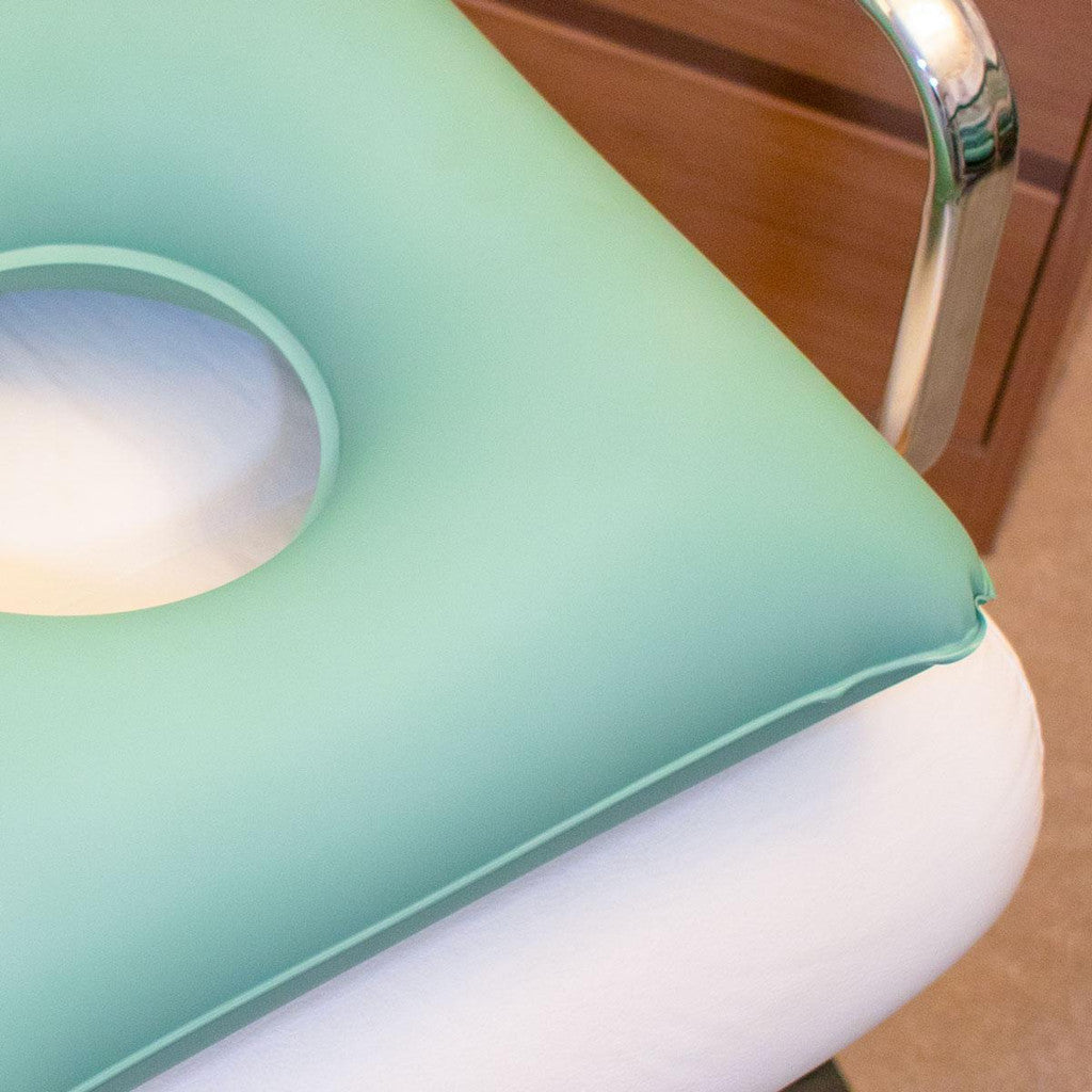 Almofada Ortopédica Quadrada Semprebelacasa Verde Água Inflável Anti-Escaras