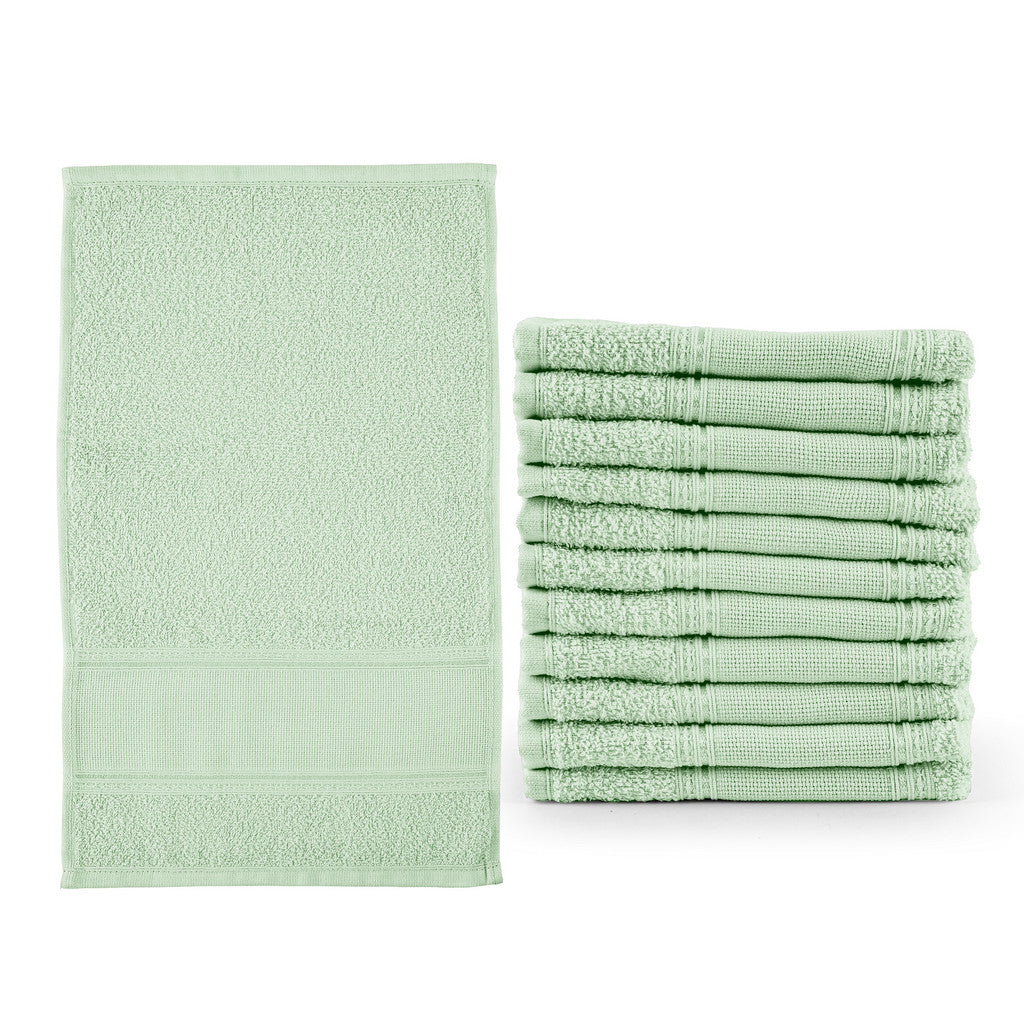 Kit 12 Pçs Toalha de Lavabo Social de 30cm X 50cm Material e Composição: 100% Algodão gramatura 310 g/m²