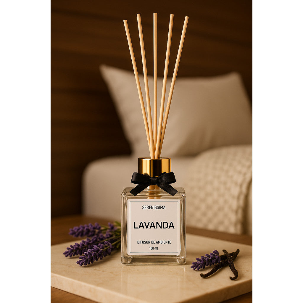 Difusor de Ambiente Classic Frasco de Vidro com Varetas de Madeira 100ml Aroma Premium