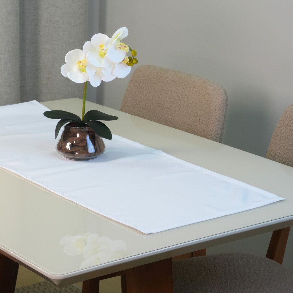 Caminho Trilho de Mesa Basic 130x40cm Liso Tecido Oxford