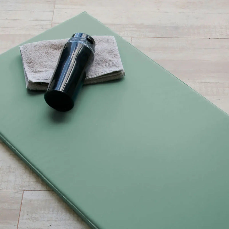 Kit 10 Colchonetes Academia Yoga Beniq Dobráveis 3cm Toque Acetinado Verde