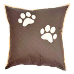 Almofada Decorativa Impermeável Pet Comfortpet Avelã 45x45 Capa Removível Patas
