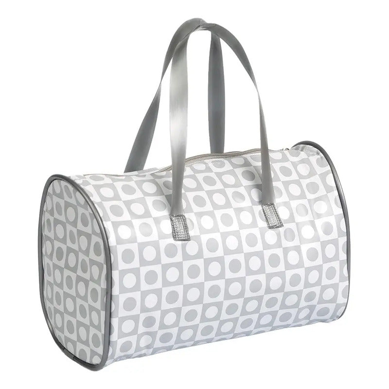 Bolsa Térmica 8l Beniq Cinza Chess Impermeável Para Academia E Lanche