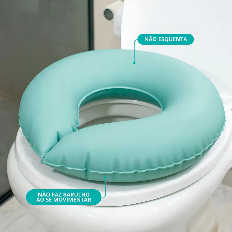 Almofada Ortopédica Inflável Água Antiescaras Beniq Verde Pvc 45x45cm