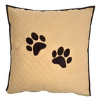 Almofada Decorativa Impermeável Pet Comfortpet Avelã 45x45 Capa Removível Patas