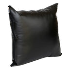 Almofada Impermeável Decorativa Pvc Preto Com Zíper Refil Preto Liso