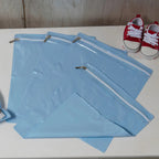 Saco Organizador Impermeável Azul Bebê 5 Unidades Saquinho Maternidade Azul Bebê Liso