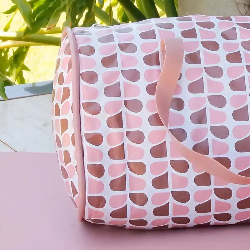 Beniq Bolsa Baú Térmica Lancheira Academia Passeio Multiuso 7 Litros Cor Rosê Estampado