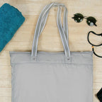 Bolsa Praia Impermeável Resistente Cor Cinza Tecido Liso Cinza Liso Prata