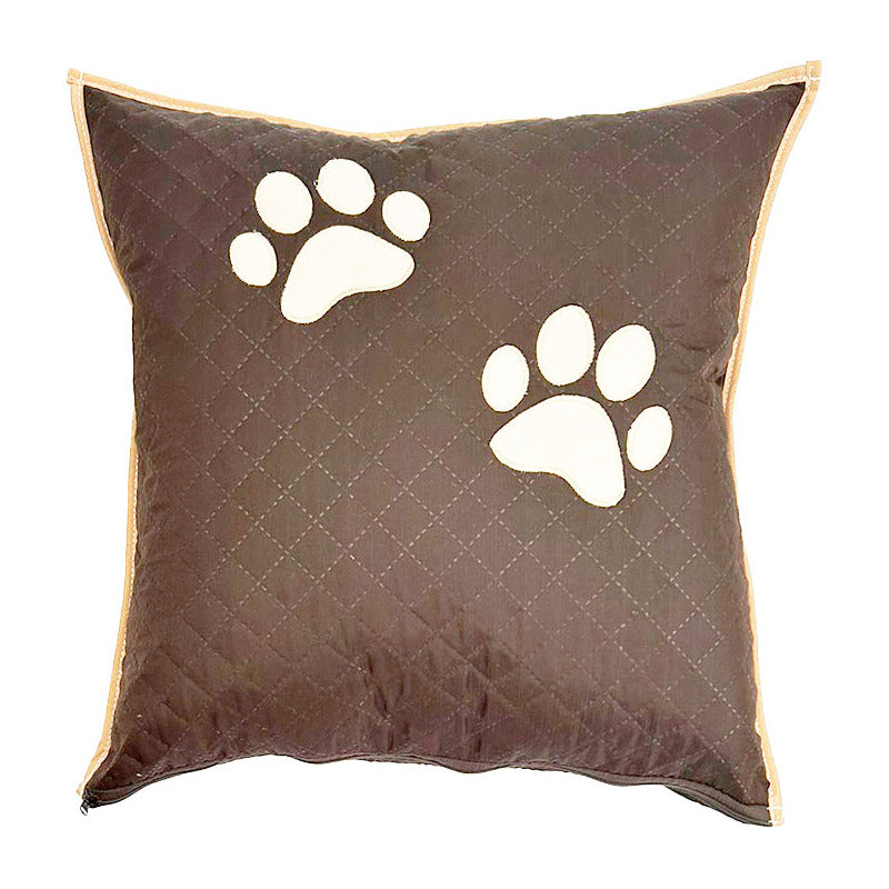 Almofada Decorativa Pet Avelã Desenho Do Tecido Patas Avelã Patas