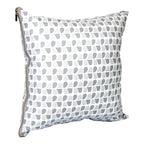 Almofada Impermeável 45x45 Cm Cinza Beniq Decorativa Externa C/ Zíper Estampado