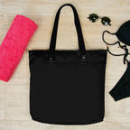 Bolsa Praia Impermeável Bolso Interno Resistente Cor Preto Preto Liso