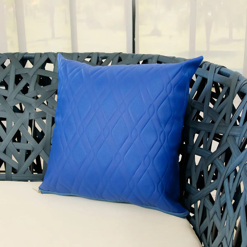 Almofada Decorativa Protetora Premium Impermeável Com Zíper Azul Matelada