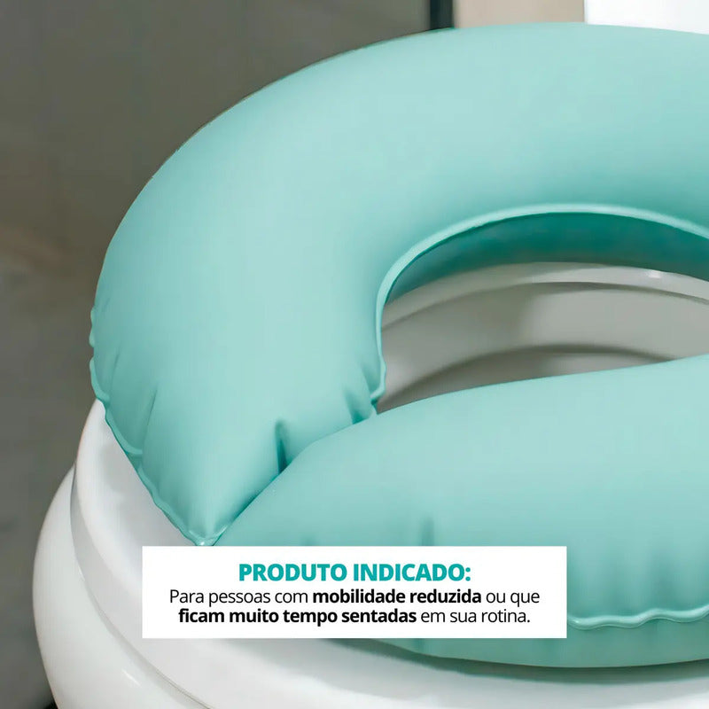 Almofada Ortopédica Inflável Água Antiescaras Verde Pvc Verde