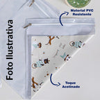 Saco Organizador Impermeável Azul Bebê 5 Unidades Saquinho Maternidade Azul Bebê Liso