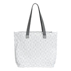 Bolsa De Praia Impermeável Bolso Interno Cor Chess Cinza Chess Cinza Estampado Cinza-escuro