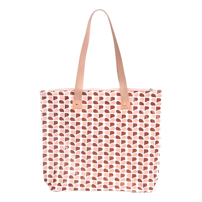 Bolsa Sacola De Praia Impermeável Resistente Bolso Interno Cor Beniq Rose Desenho Do Tecido Estampada