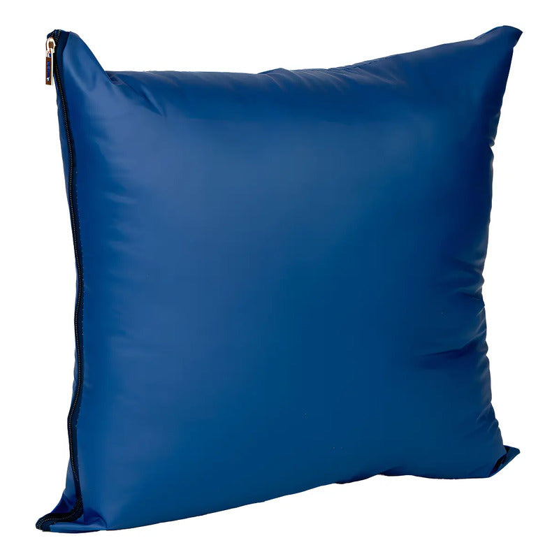 5 Capas De Almofada Decorativa  Impermeável Com Zíper Azul-marinho Liso