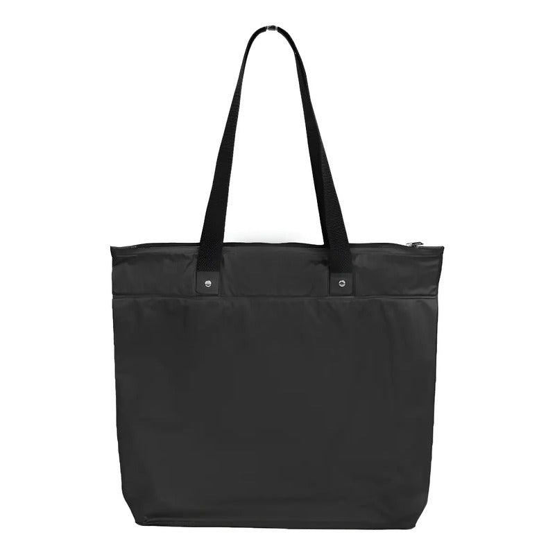 Bolsa Praia Impermeável Bolso Interno Resistente Cor Preto Preto Liso