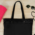 Bolsa Praia Impermeável Bolso Interno Resistente Cor Preto Preto Liso