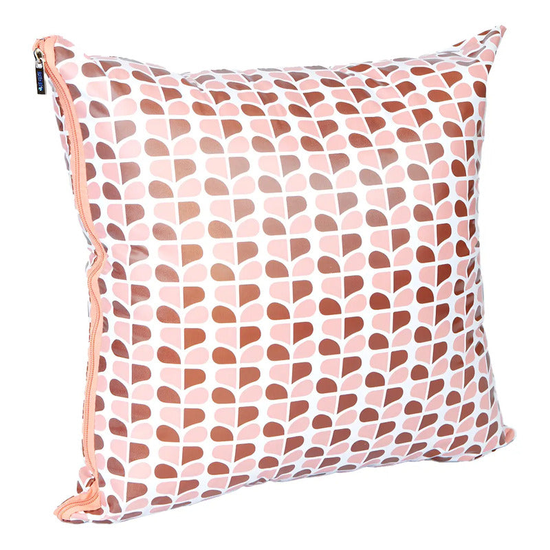 Almofada Decorativa 45x45 Cm Impermeável Com Zíper E Refil Cor Rosê Beniq Desenho Do Tecido Estampada Estampado