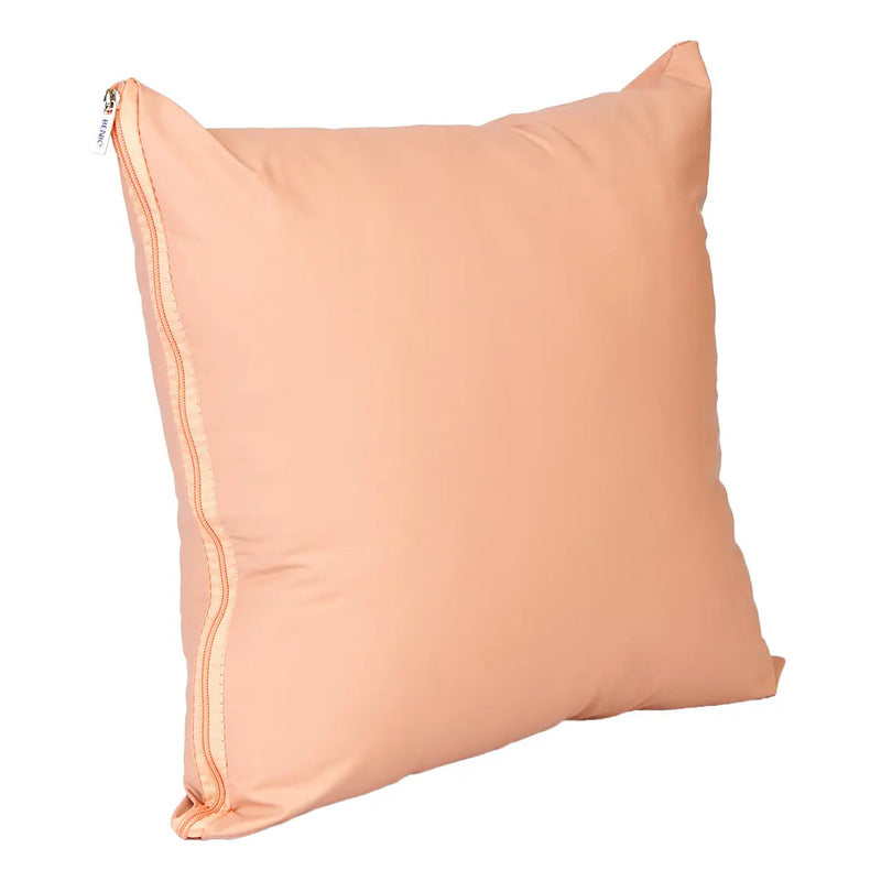 Almofada Decorativa Impermeável Com Zíper E Refil Cor Rose Rose Liso