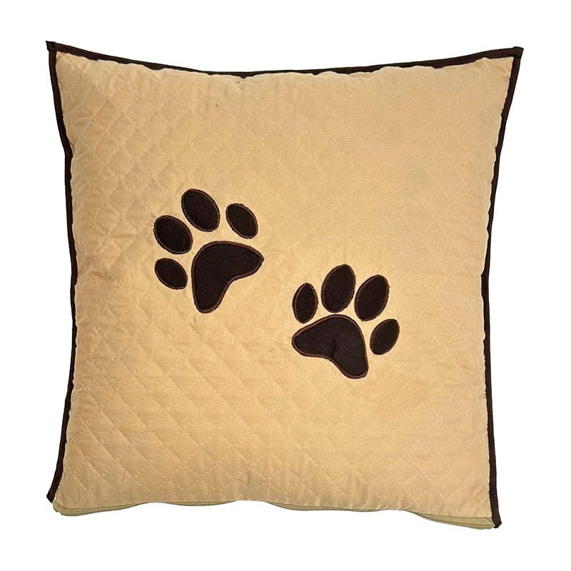 Almofada Decorativa Pet Avelã Desenho Do Tecido Patas Avelã Patas