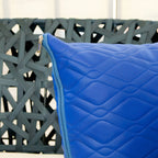 Almofada Decorativa Protetora Premium Impermeável Com Zíper Azul Matelada