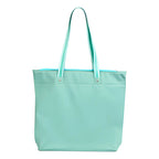 Bolsa Sacola De Praia Impermeável Resistente Bolso Interno Cor Verde Desenho Do Tecido Lisa Liso Azul-turquesa