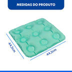 Almofada Ortopédica Beniq Quadrada Inflável Água E Ar Anti-escáras Cor Verde 45x45 Cm