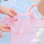 Bolsa Impermeável Rosa Beniq Pvc Zíper Alças Duplas Praia Piscina Liso Níquel Padrão