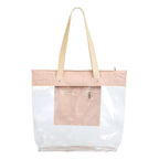 Bolsa Sacola  Transparente  Ferragens Níquel Cor Nude Nude Liso Níquel Padrão