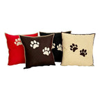 Almofada Decorativa Impermeável Pet Comfortpet Avelã 45x45 Capa Removível Patas
