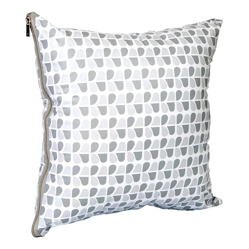 Capa De Almofada Impermeavel Decorativa Externa Resistente Cor Beniq Cinza Estampado