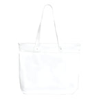 Sacola Bolsa De Praia Impermeável Com Zíper E Bolso Interno Branco Liso Padrão
