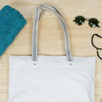 Bolsa Praia Impermeável Resistente Bolso Interno Cor Branco Branco Liso Blanco