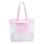 Bolsa Impermeável Rosa  Pvc Zíper Alças Duplas Praia Piscina Rosa Liso Níquel Padrão