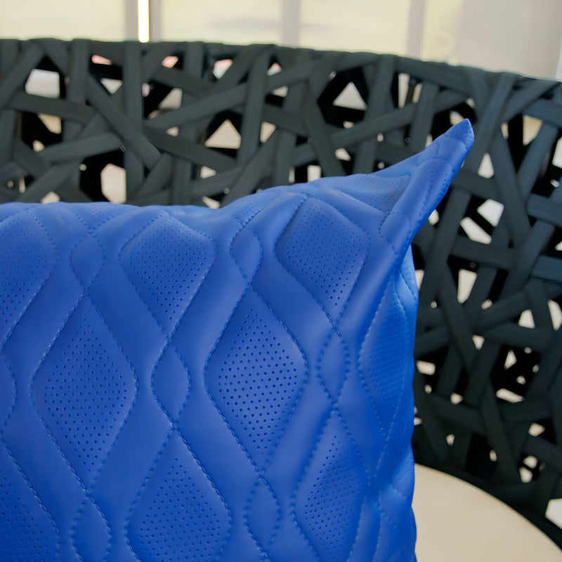 Almofada Decorativa Protetora Premium Impermeável Com Zíper Azul Matelada