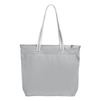 Bolsa De Praia Impermeável Cinza Com Zíper E Bolso Interno Cinza Listra Liso Padrão