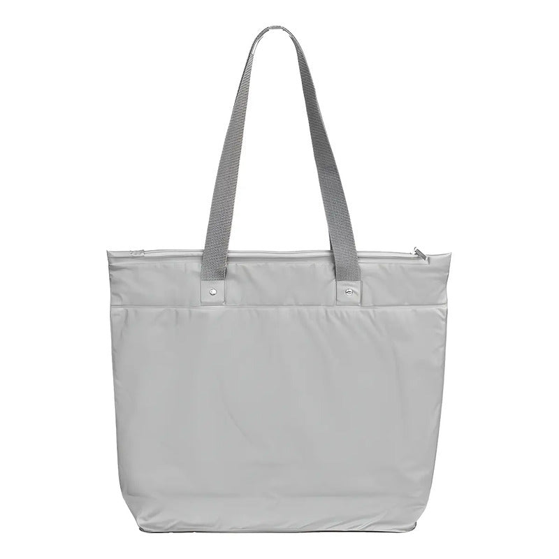 Bolsa Praia Impermeável Resistente Cor Cinza Tecido Liso Cinza Liso Prata