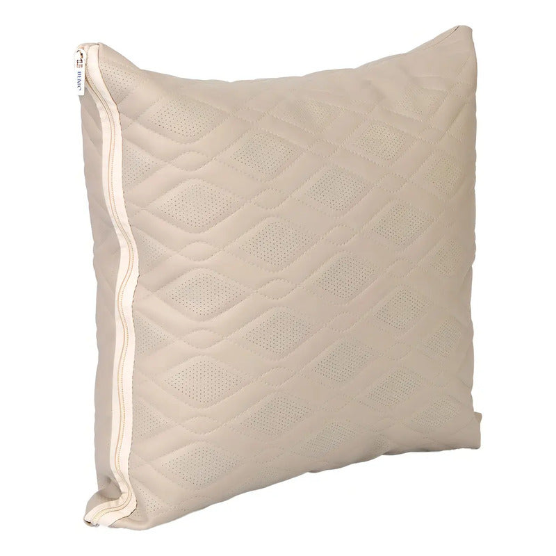 Almofada Beniq Quadrada Impermeável Acolchoada Areia 45x45cm Externa Matelada