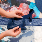 Bolsa De Praia Impermeável Transparente  Cor Azul-marinho Azul-marinho Liso Níquel Padrão